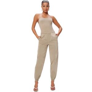 Good American Essential Nylon Brindle Women’s Gold Track Pants Joggers Size 3